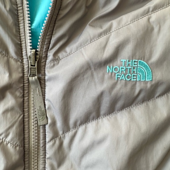 The North Face youth girls reversible puffer hooded zip up jacket size XL - Picture 3 of 11